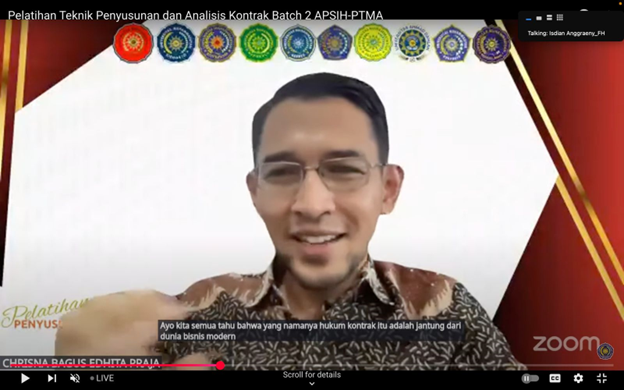 Chrisna Bagus UNIMMA saat sambutan